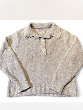 UGG Fleece Polo Sweater | Cozy Knit Pullover | Size S